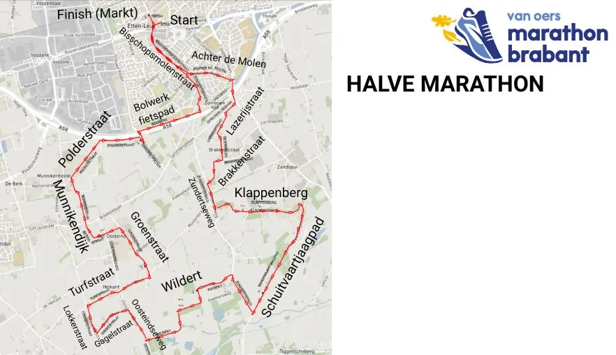 21,1 km door het buitengebied
